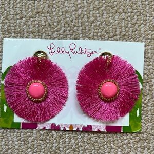 Lilly Pulitzer Pink Fringe Earrings